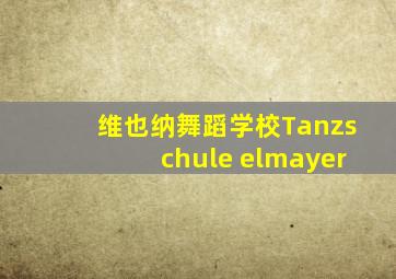 维也纳舞蹈学校Tanzschule elmayer